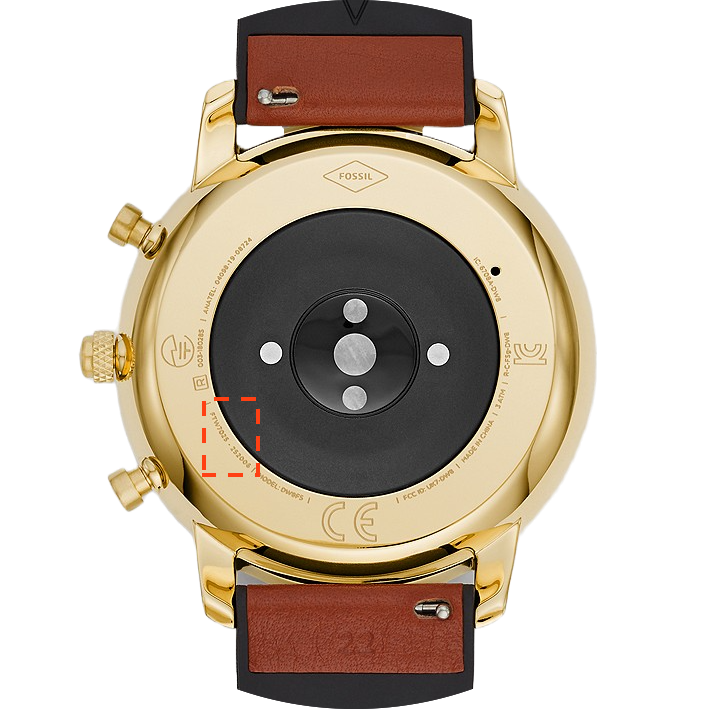 Fossil smartwatch serial number on sale